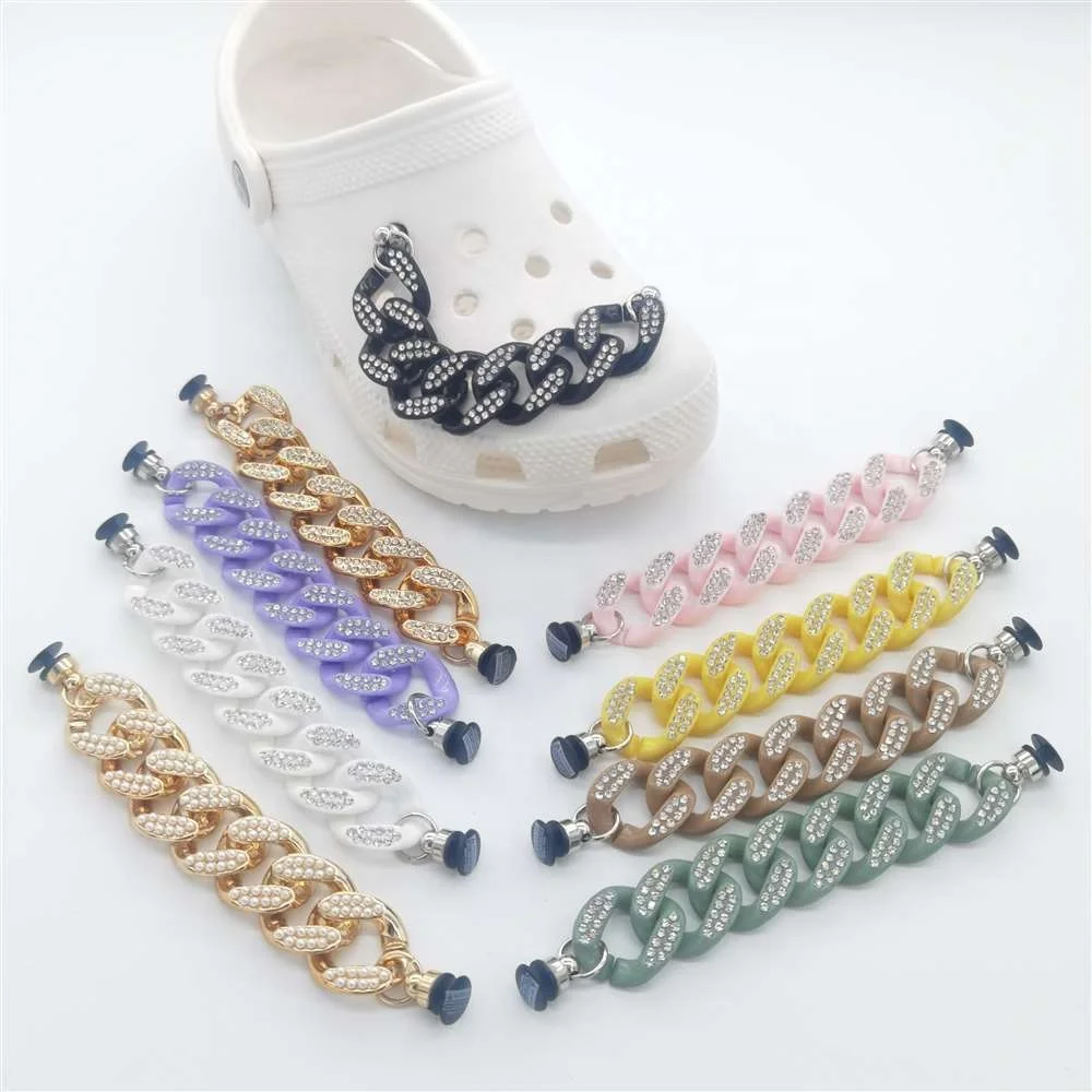 

New style chain shoe charms decoration accessories suitable for croc shoes