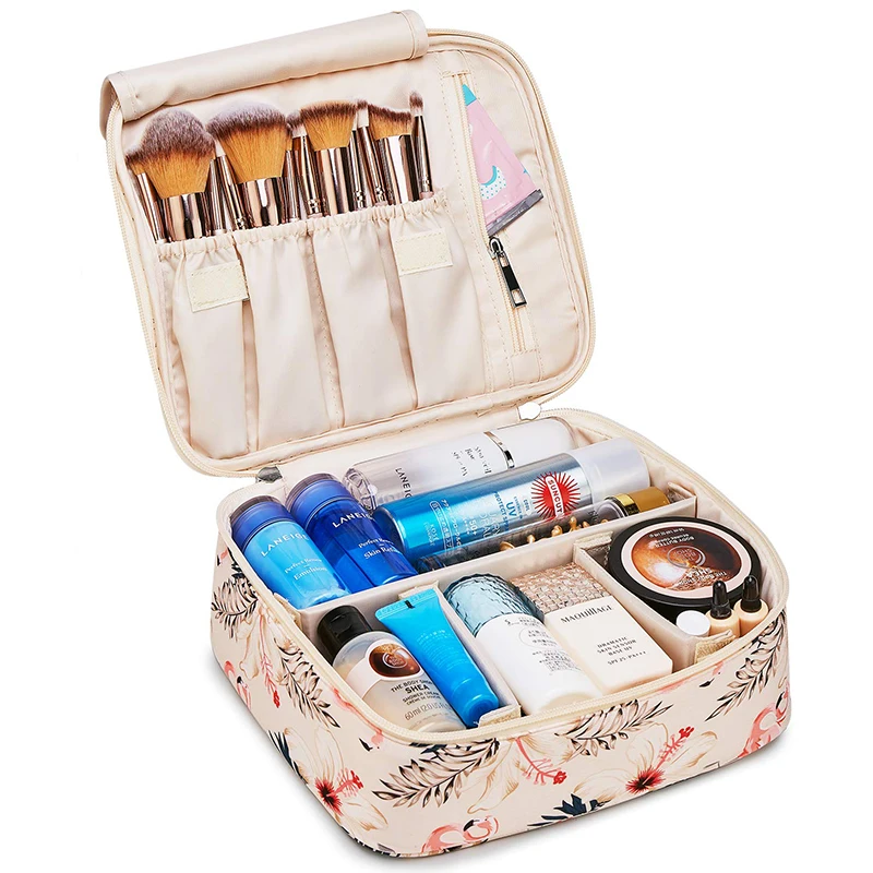 

New Design Portable Travel Toiletry Bag Multi-functional Beauty Cosmetic Case Makeup Brushes Organizer Storage Packaging Box