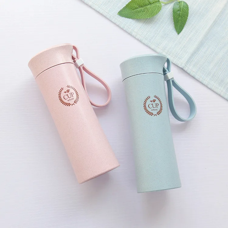 

Portable Leakproof Gift Mugs Wheat Fiber Straw Coffee Cup Travel Coffee Mug