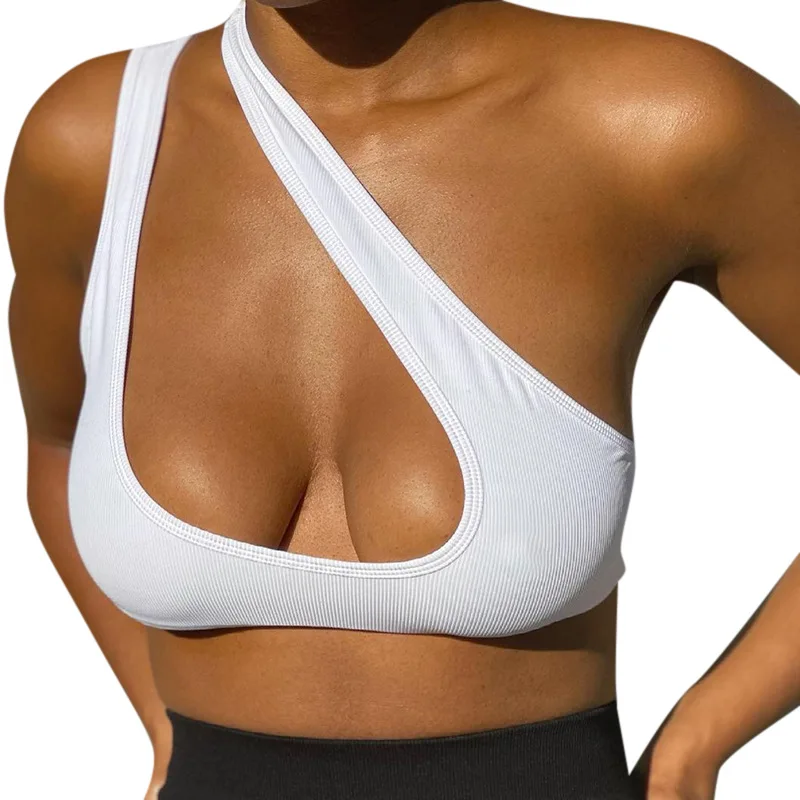 

2022 new arrivals summer collection asymmetrical design women fashion sexy spandex crop top