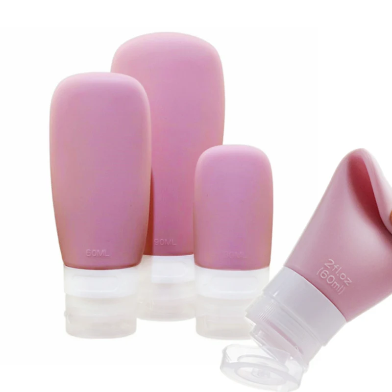 

Portable Refillable Silicone Reusable Squeeze Tubes Travel Size Shower Shampoo And Conditioner Soap Lotion Tube Bottle Container