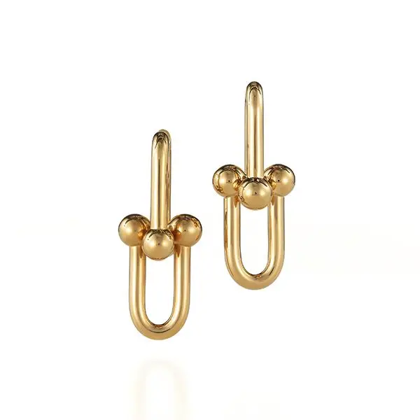 

Chain U Shape Earrings Simple Design Trending Gold Sliver Plated Wholesale