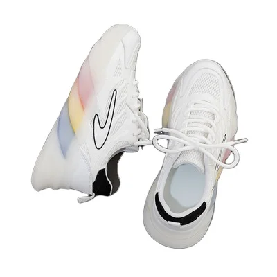 

Outdoor Running Breathable Lace up PU Sneakers Ladies Casual Shoes