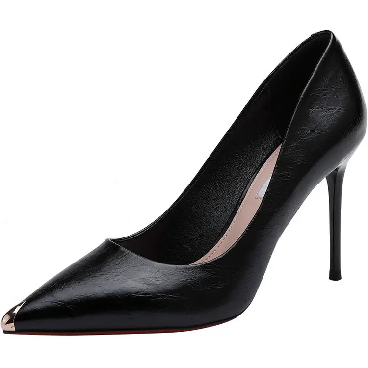 

New Design Lady Sapatos Salto Alto Feminino Woman Genuine Pu Leather High Heels Shoe