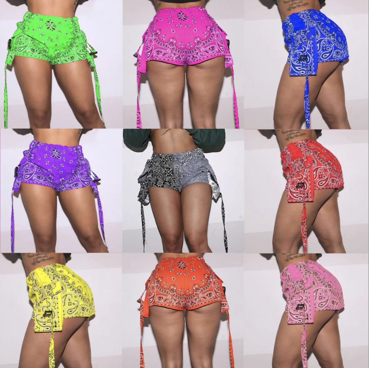 

European American women Amazon hot selling Paisley positioning print mini shorts 2021 summer latest women casual shorts