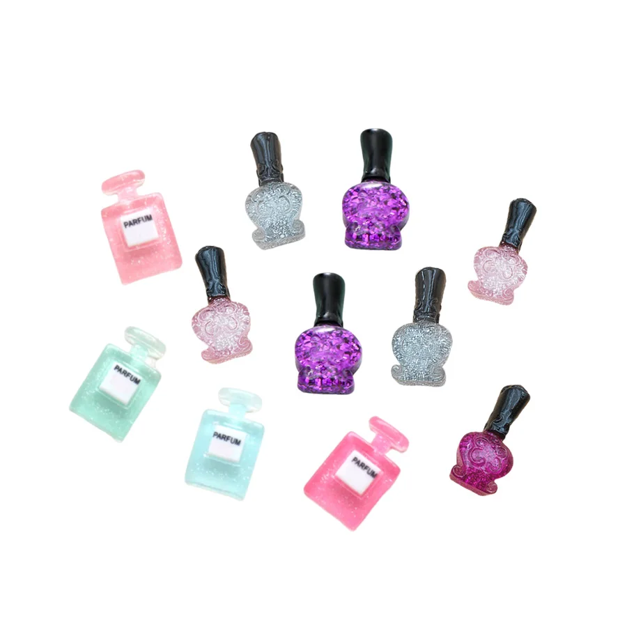 

lovely small artificial perfume nail polish design flatback resin charms for diy scrapbooking