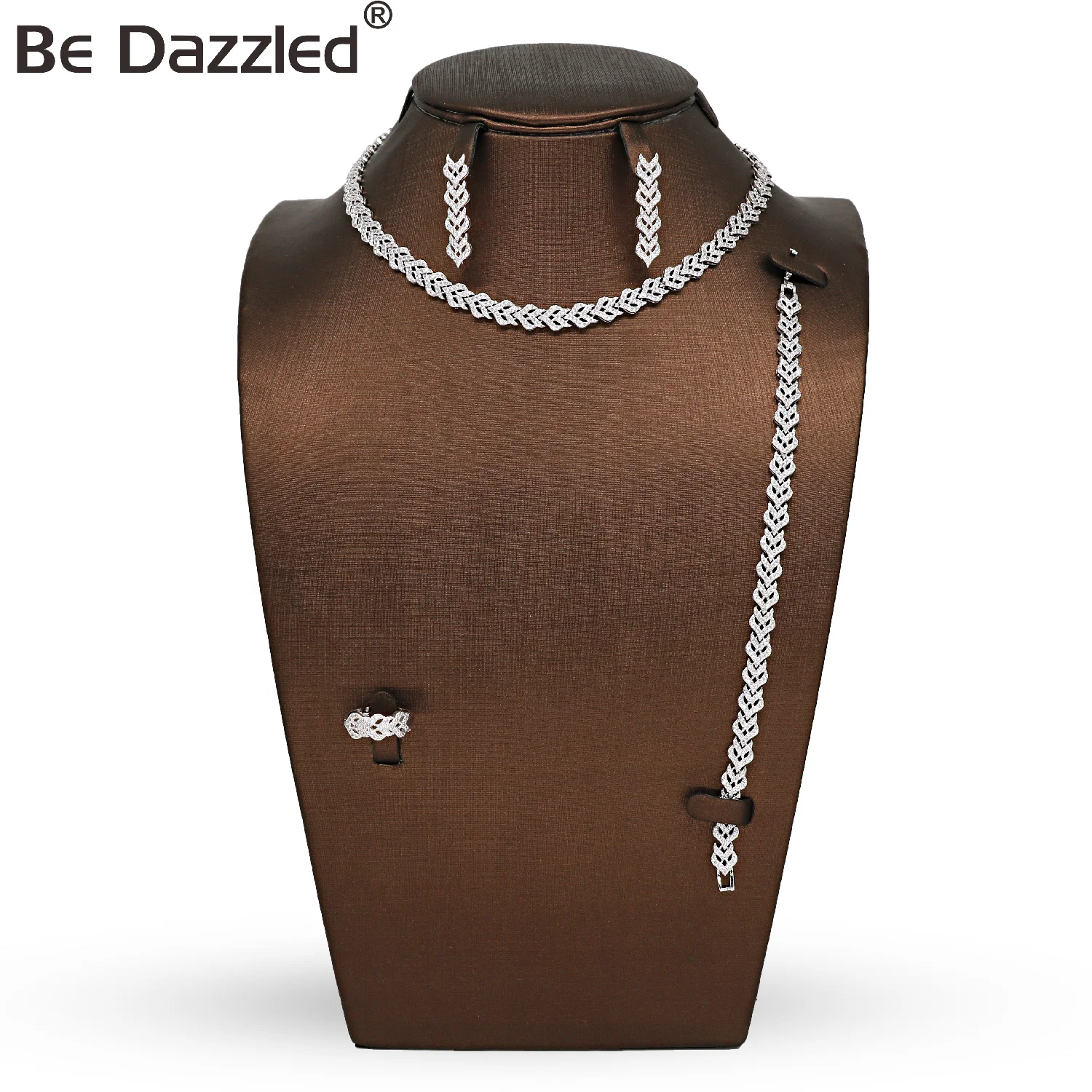 

Bedazzled Hot Sale Fashion Accessories Jewelry Guangzhou Necklace Set CZ Jewelry Copper Jewelry Set