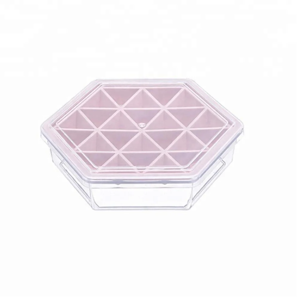 

Creativity Hexagon Ice Cube Mold Tray Mould DIY Kitchen Tool Ice Cream Tools Plastic Eco-friendly Stocked, Light blue, light green, light pink