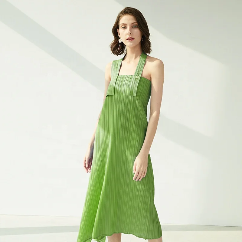 

Summer plus casual sexy sleeveless halter dress