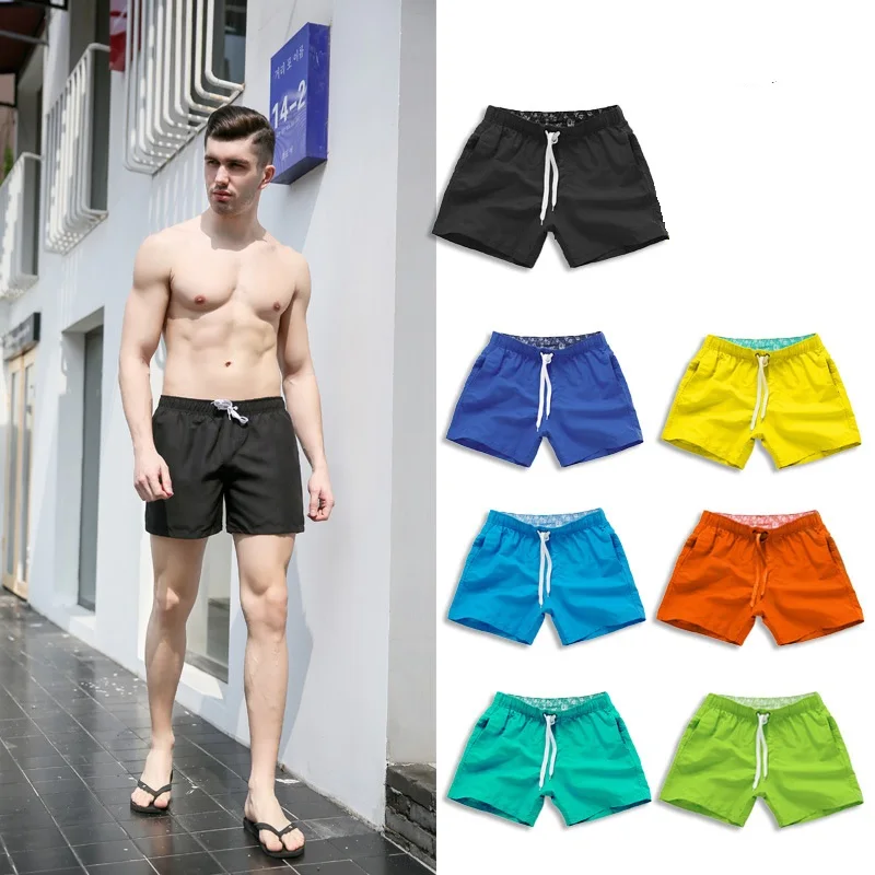

2019 summer mens blank shorts men beach shorts surf shorts, Multi-colors