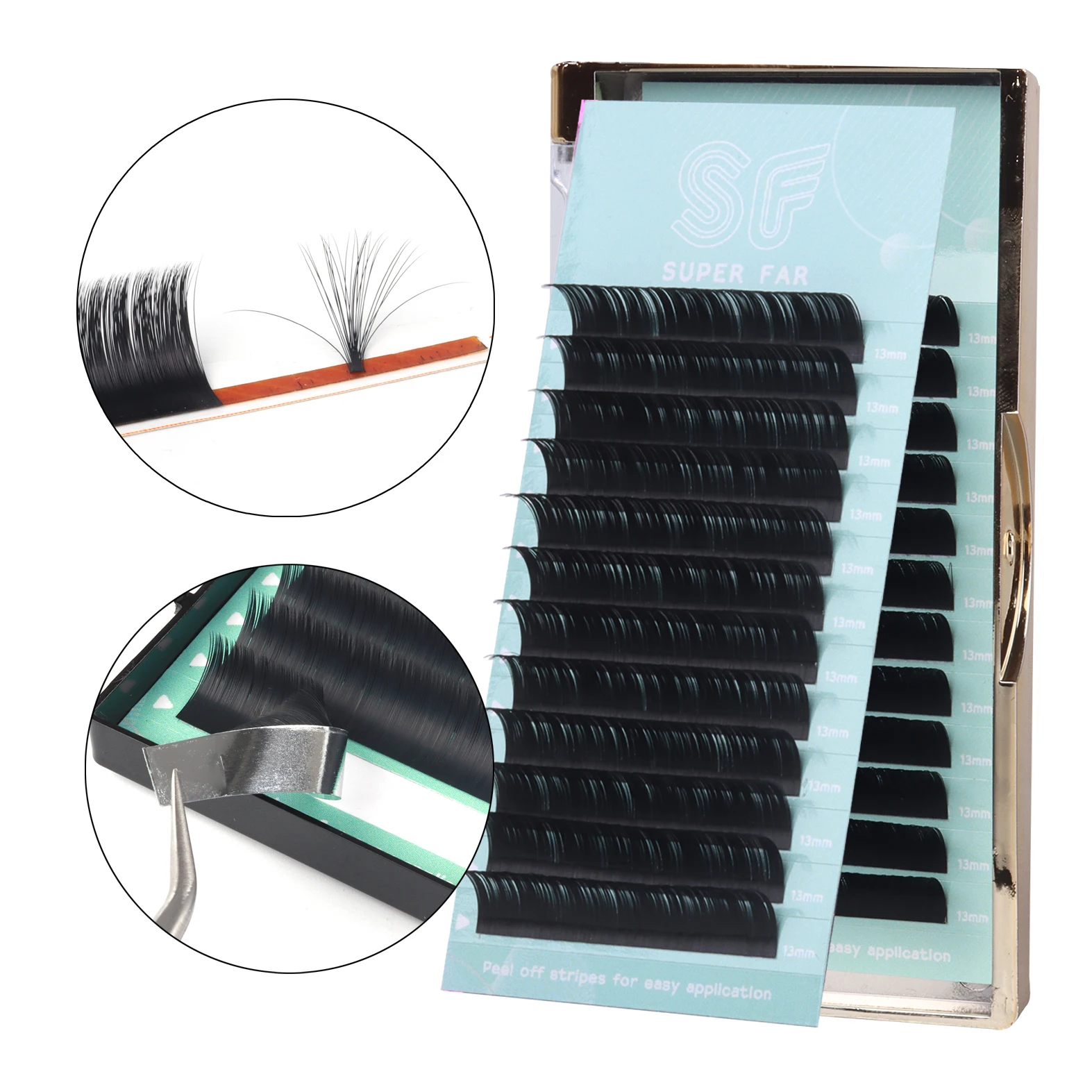 

Mega Volume Faux Mink Silk Korean PBT Russian Lash Eyelash Extension Private Label Professional Mink Eyelash Extension