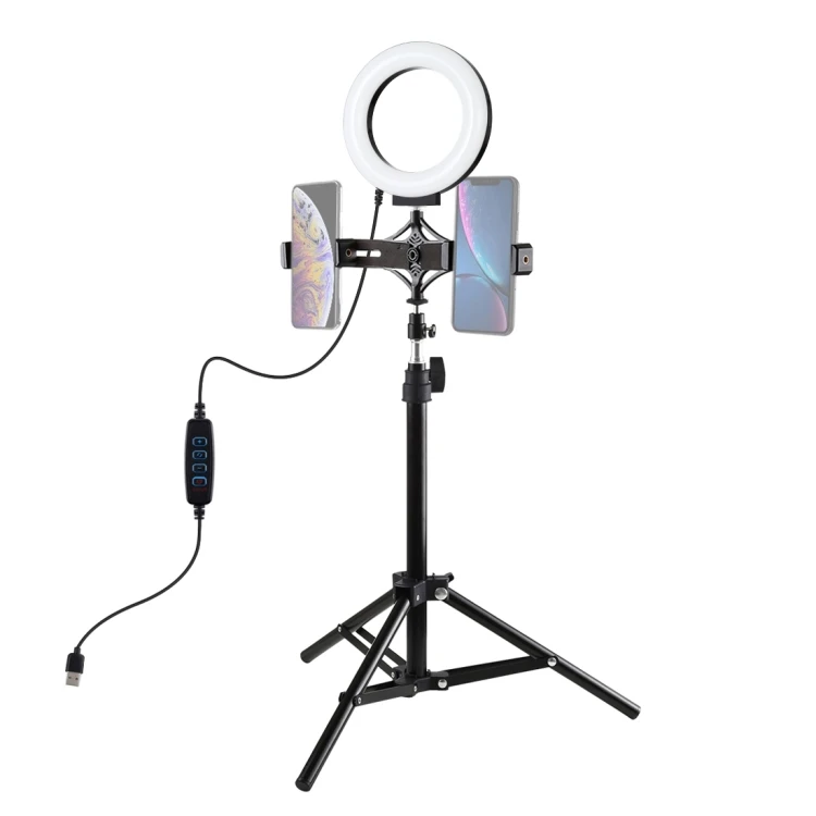 

Puluz 6.2 inch 16cm LED Ring Vlogging Video Light with Tripod Mount lED Ring Selfie Light