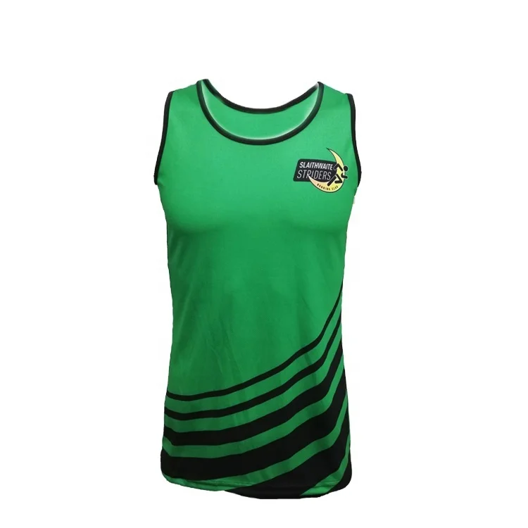 

New customize sublimation running singlet men's white singlet for Outdoor Sports Clothes Shop