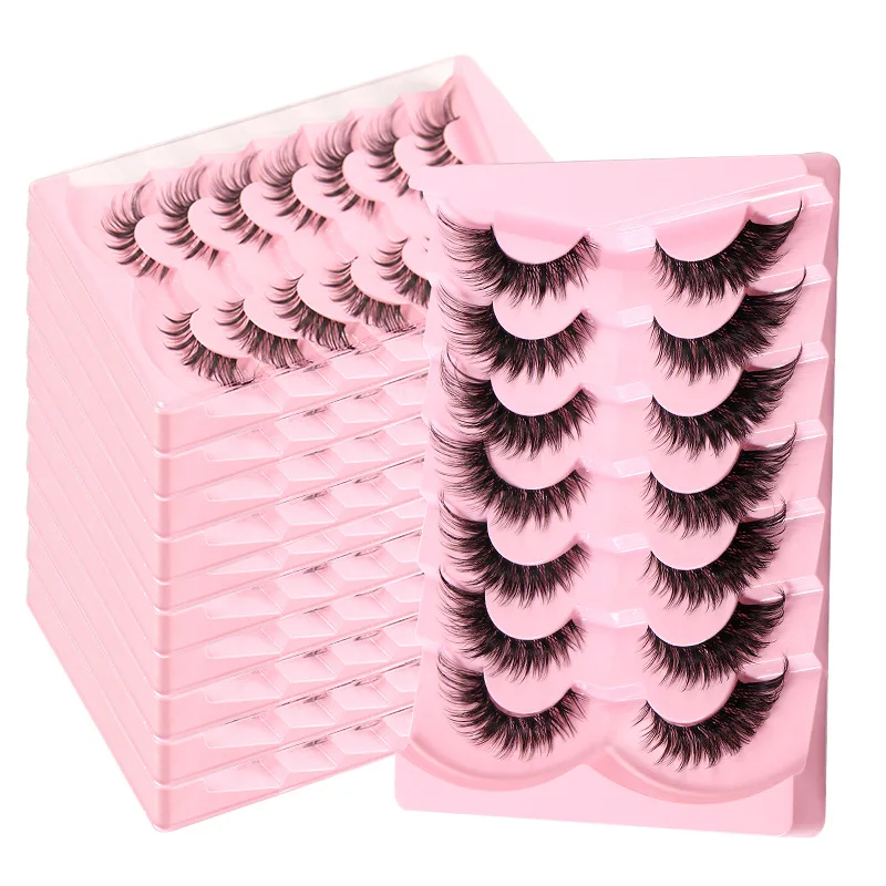 

Cat fox Eye Lashes Faux Mink Eyelashes Winged End Eye thick Curly Eyelashes Fake Lashes Soft Natural long full strip eyelashes G