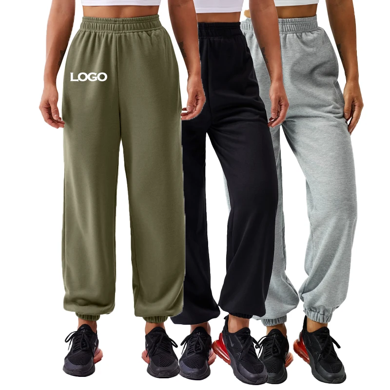 

Woman Clothing Vendor Mid Waist Thick Stacked Pants Legging Thick Stacked Sweatpants Women