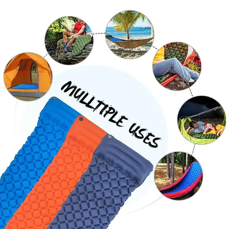 

Hot Sale Inflatable Sleeping Bed Moistureproof Sleeping Pad With Pillow