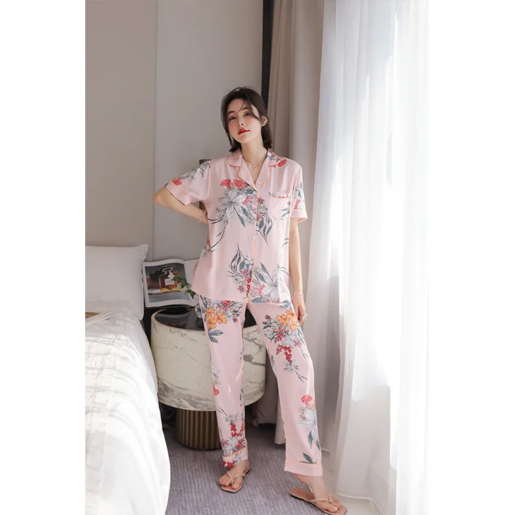 

Korean Sleepwear cotton Pyjama summer short sleeve pajama for women