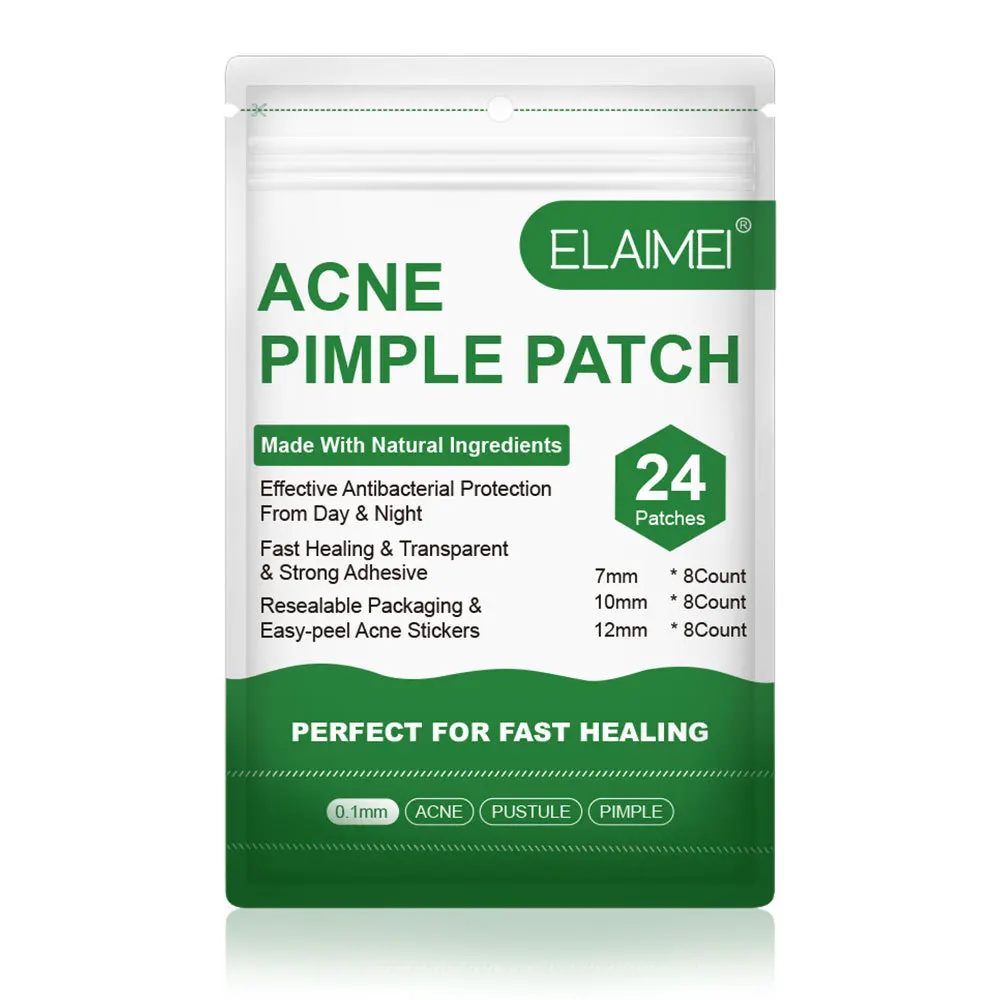 

ELAIMEI 24pcs acne pimple patch waterproof breathable anti bacterial instant healing acne pimple healing master patch