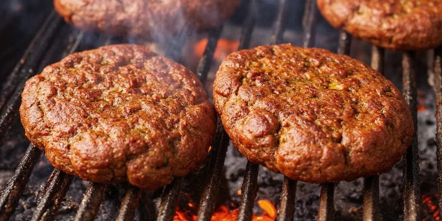 Chef grilling homemade köfte skewers