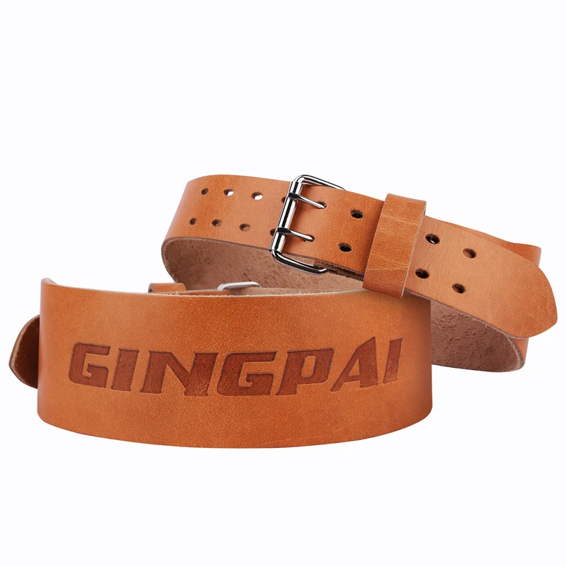 Men's and Women's Cowhide Bodybuilding Belt for Fitness Weight Lifting Squatting Hard Pulling Push Bench
