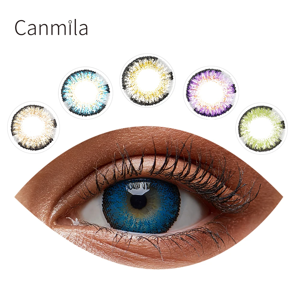 

Canmila hot sale circle soft 3 tone natural magic blue 12 month contact lens