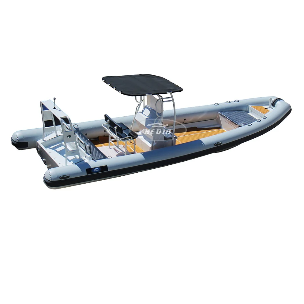 

7.6m patrol hypalon aluminum hull deep v hypalon rib boat console