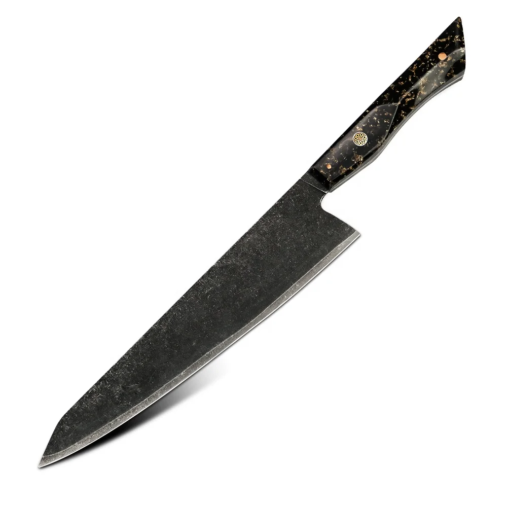 

New Product Full tang Vacuum Treated 10Cr15MoV High Carbon Steel 8 inch handmade chef knife