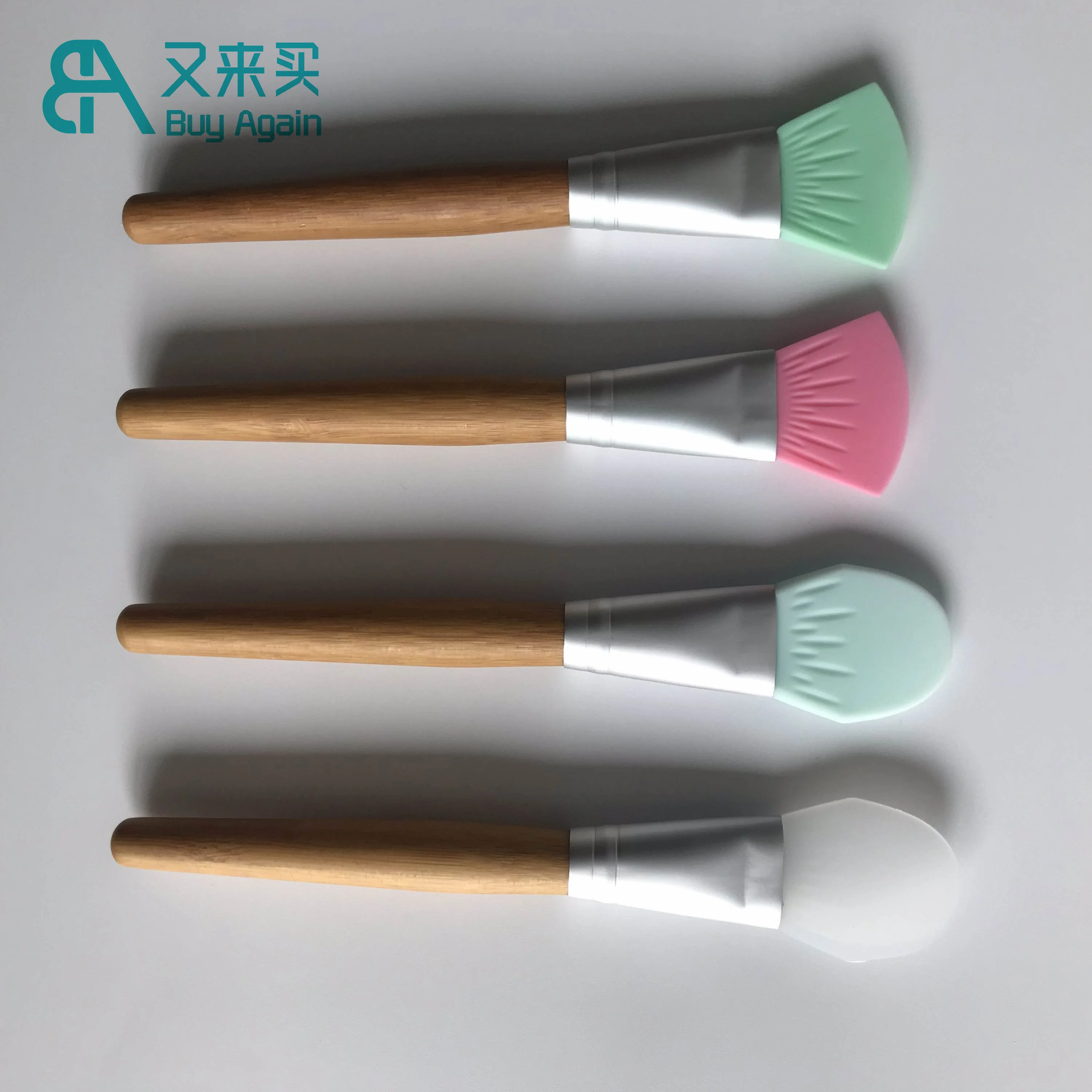 

Wooden handle facial mask application tools spa diy mud bamboo face mask brushes bamboo facial face mask applicators