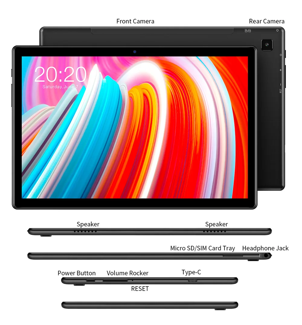 

In Stock Wholesale Android 10 Octa Core Tablet pc Teclast M40 4G Network 1920*1200 6GB RAM 128GB ROM