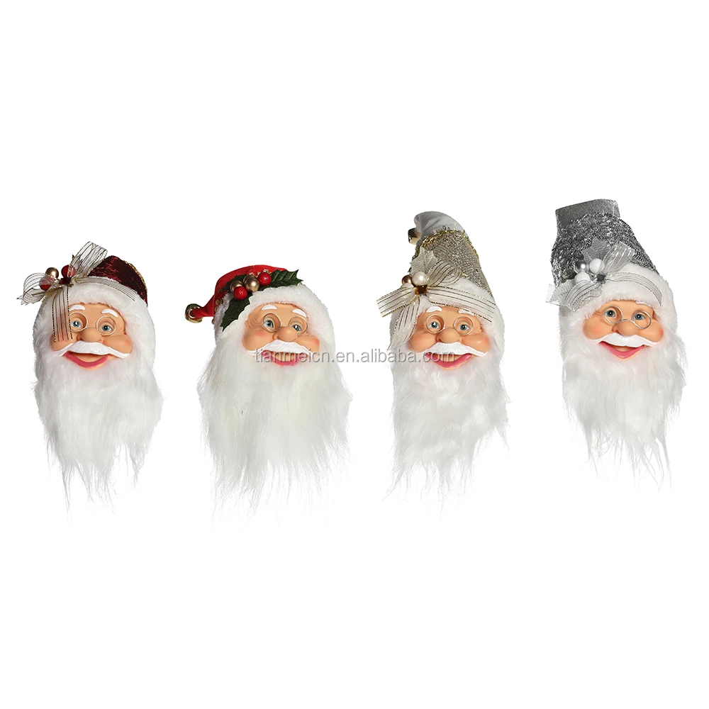 20~70cm Christmas Santa Claus Head Ornaments Decorations Tree Hanging Figurines Collection Doll