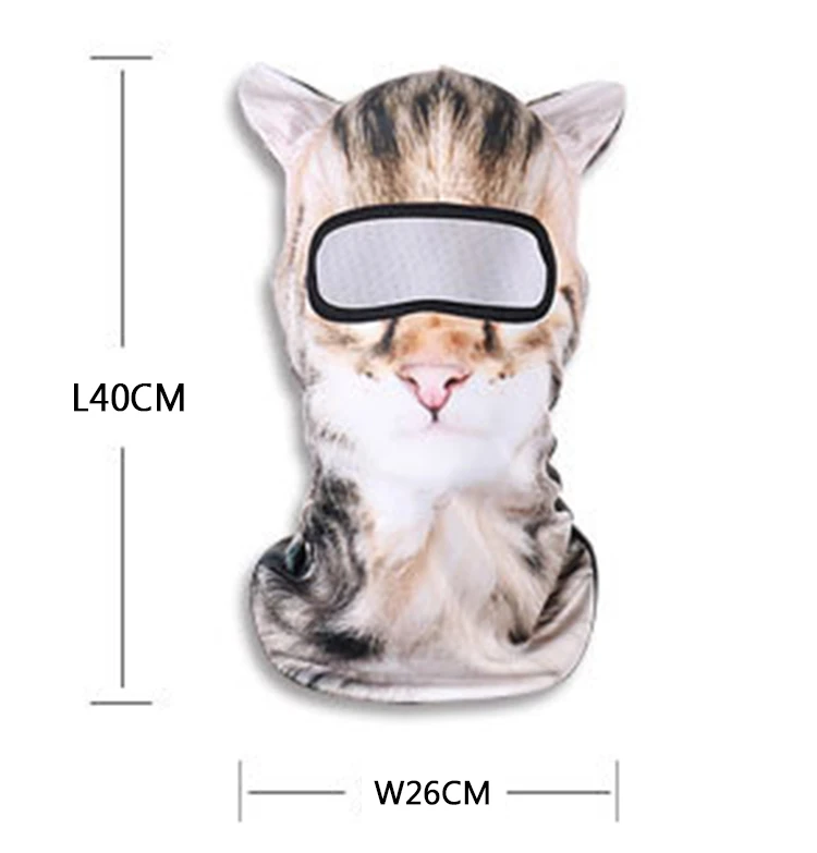 Dropship Full Sublimation Head Face One Hole Winter Designer Cat Dog