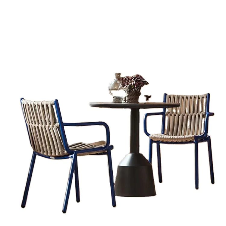 

Wholesale Modern design outdoor garden chair aluminium pergola cafe french wicker rattan chair