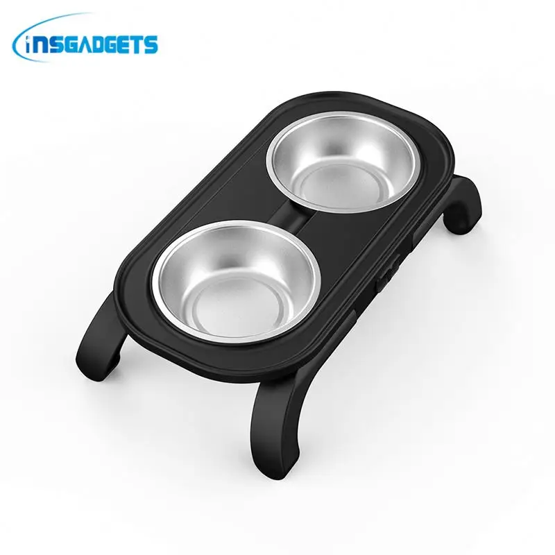 

raised dog bowl AAsd stainless steel double pet bowl