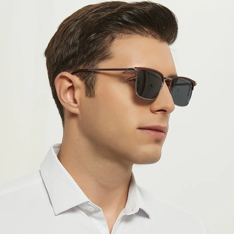 

2022 High quality fashion mens driving fishing anti glare sun glasses thin custom logo polarized metal sunglasses, Custom colors