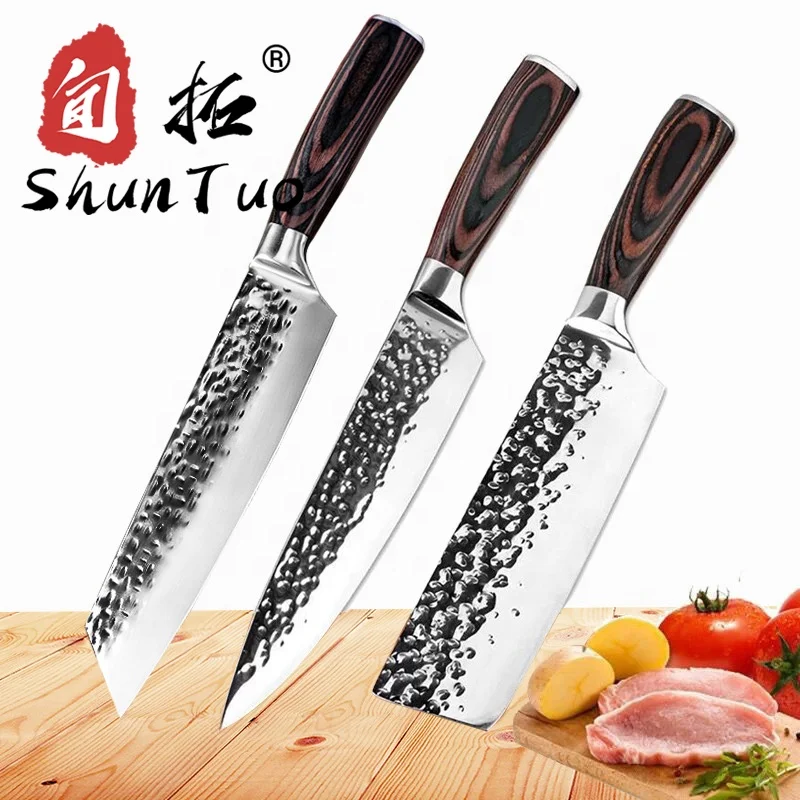 

OEM forging hammer 7cr17 kitchen knives accessories cheap knife set kitchen professional