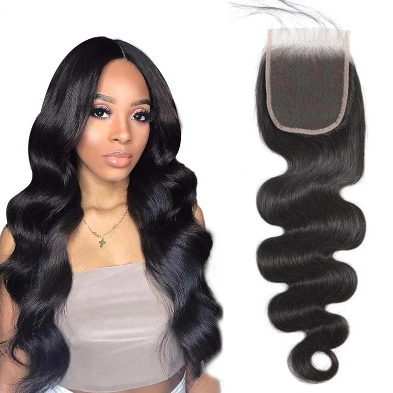 

Cheap Price 4X4 Lace Closure Factory Peruvian Hair Lace Closure Medium Brown Lace Closure