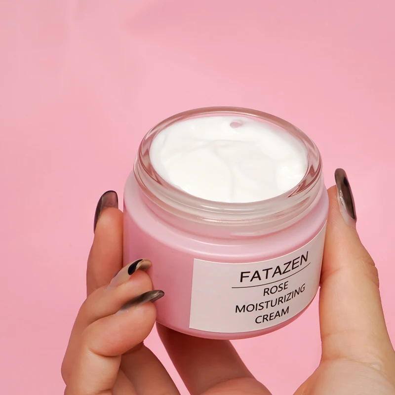 FATAZEN Private Label Long Lasting Hydration Damascus Rose Moisturizing Cream For Anti Aging Aloe Vera Skin Facial Moisturizer