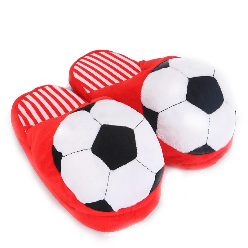 

Amazon AliExpress Hot Sale Home Lady Slippers Candy Color Cartoon Football Plush Slippers For Women Winter