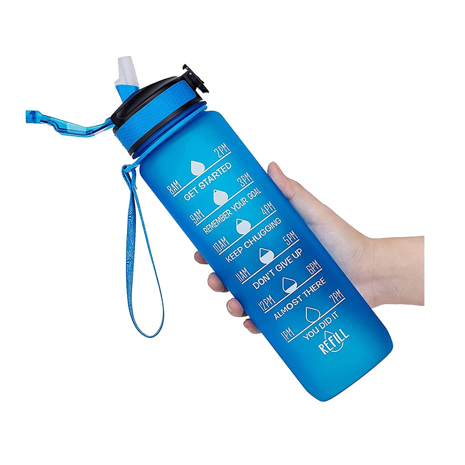 

Amazon Hot Sale Gym Fitness Outdoor Custom Logo Sports Water Bottle, Transparent