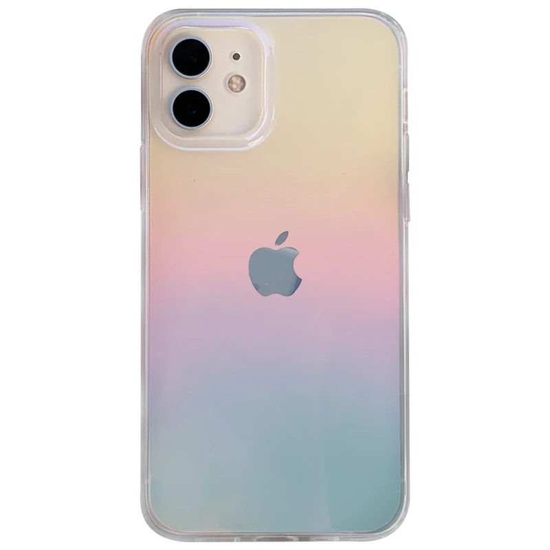 

Luxury Aurora Gradient Phone Case Fashion Laser Rainbow Soft Covers Cases for iPhone 13 Pro Max 12 Mini 11 10 X Xs Xr 8 7 Plus, 1 colors