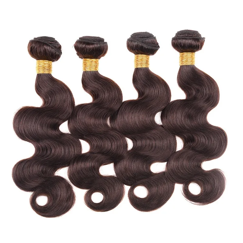 

2021 hot wholesale Brazilian Body Wave Bundles 2# Dark Brown Color