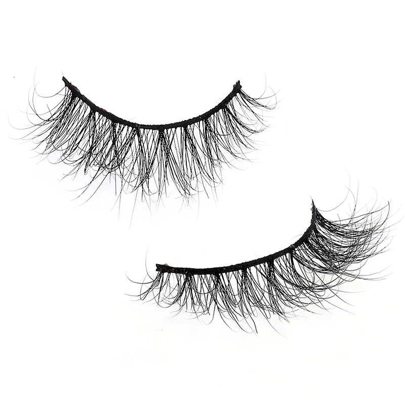 

Fluffy Short Mink Lashes 3D Mink Eyelash Own Brand Eyelashes Private Label Eye Lashes, Natural black