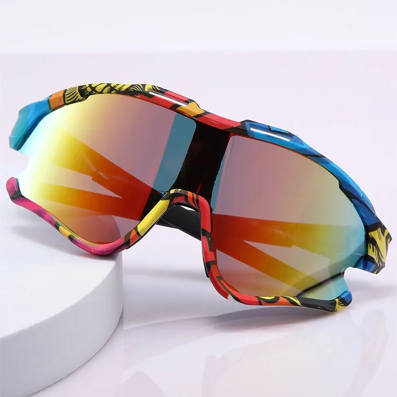 

Hot selling Amazon big one piece frame UV400 lens outdoor running glasses sport sunglasses