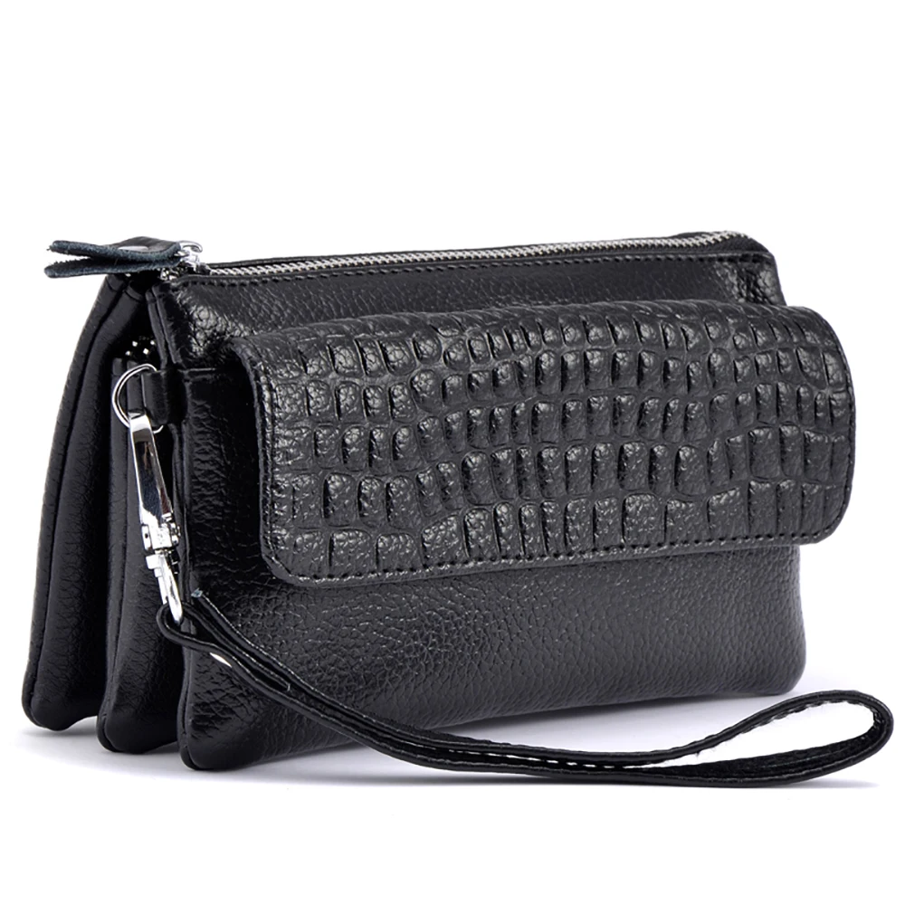 

Wholesale Multipurpose Mini Crossbody Bag Cow Leather Popular Clutch Wrist Bag Women Hand Purse Mini Bag