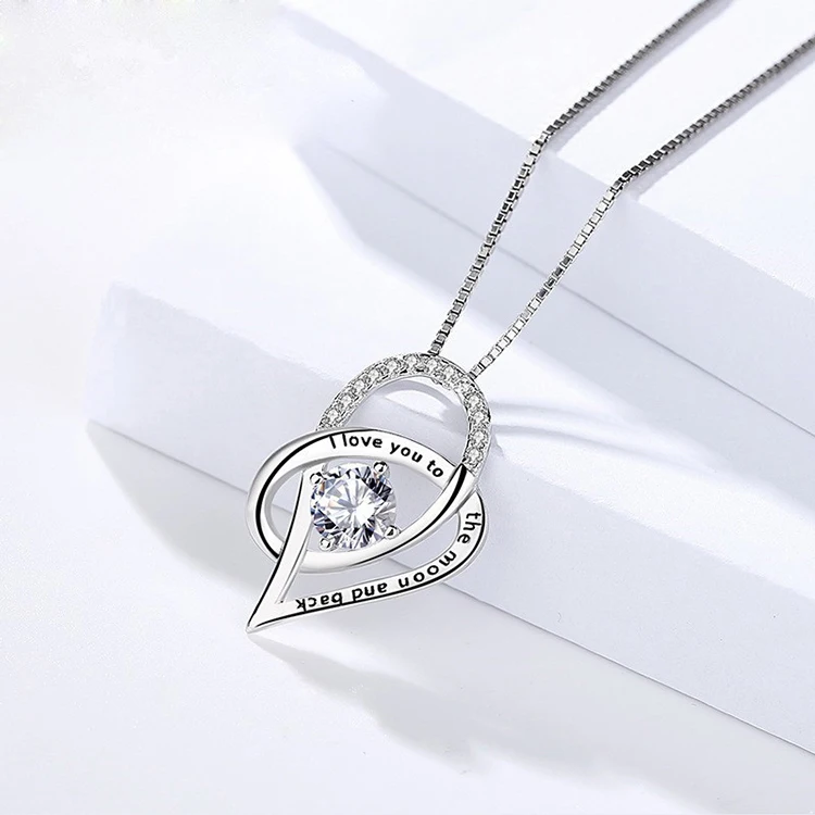 

925 Sterling Silver mother day i love mom pendant necklace for women, Can be required