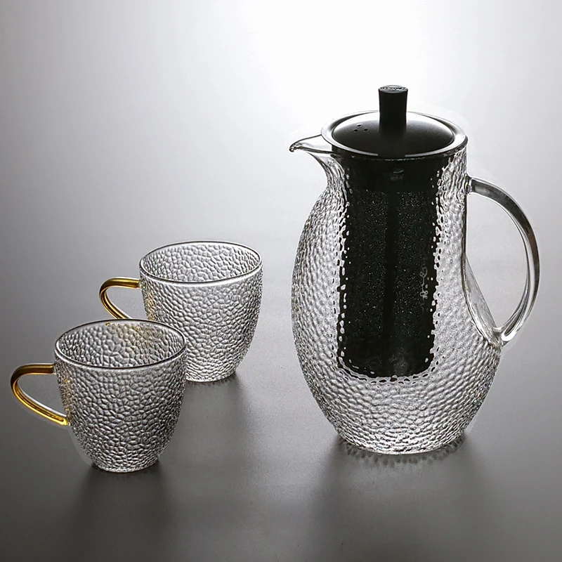 

1.2L Customized Wholesale Heat Resistant Borosilicate Glass Tea Pot With Stainless Steel Infuser