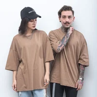 

Wholesale unisex dropshipping 100% cotton oversized dropped shoulders blank tshirts