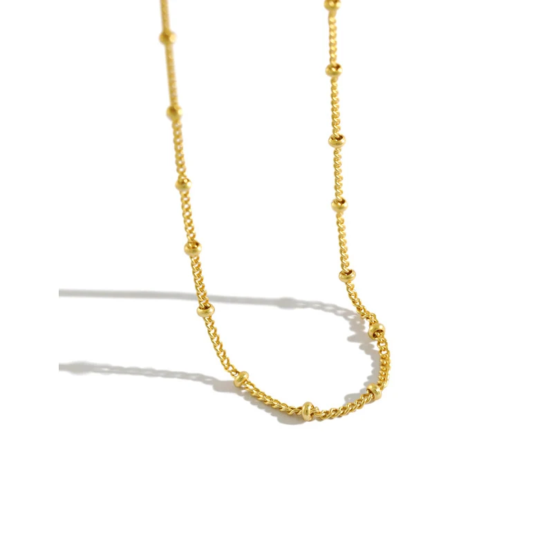

H-N532 daily wear women fashion chain gold plated adjustable satellite necklace