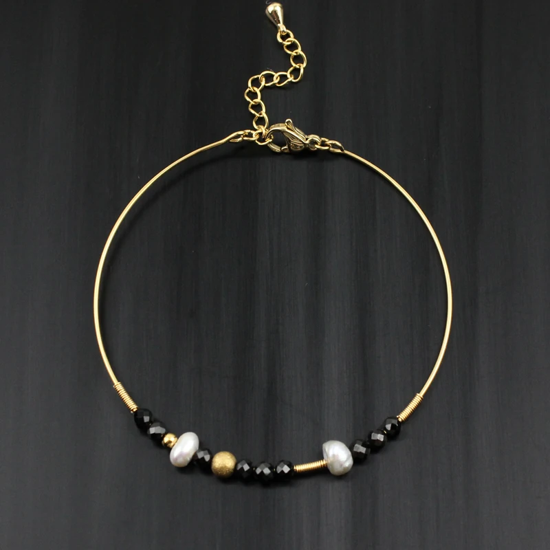 

Factory Wholesale New Natural Stone Pearl Bead Designers Bracelet Women DIY multi-element stainless steel bracelet, Picture
