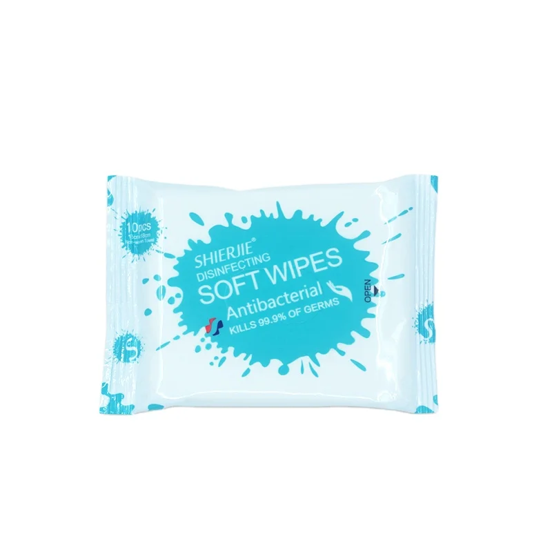 

10PCS non alcohol wet wipes hand sanitizing wipe disposable wet towels